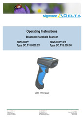 Sigmann DELTA SD161BTex Operating Instructions Manual