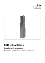 Phoenix Mecano DewertOkin DC20 Installation Instructions Manual