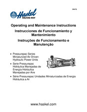 Milton Roy Haskel 29230 Operating And Maintenance Instructions Manual
