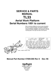 Upright TL33 Service & Parts Manual