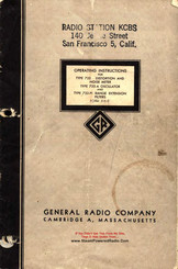 GENERAL RADIO COMPANY 733-A Operating Instructions Manual