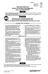 Ingersoll-Rand POWERFORCE PF100 Instructions Manual