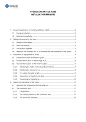 SAVE MARINE H240 Installation Manual