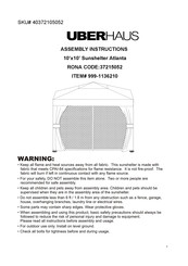 Uberhaus 37215052 Assembly Instructions Manual