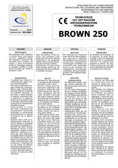 Pedrazzoli BROWN 250 Instructions For Customers And Maintenance