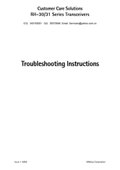 Nokia RH-30 Series Troubleshooting Instructions