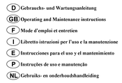 Candy CHF 400 Operating And Maintenance Instructions Manual