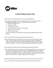 Miller ProHeat Rolling Inductor Faq
