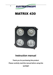Electroconcept MATRIX 430 Instruction Manual