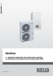 Riello NexSirius Instructions For The Installer And The Technical Service Centre