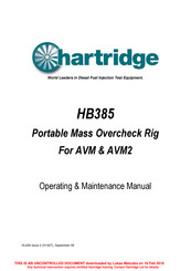 Hartridge HB385 Operating & Maintenance Manual