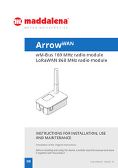 MADDALENA ArrowWAN Instructions For Installation, Use And Maintenance Manual