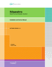 GRASS VALLEY MAESTRO Installation And Service Manual