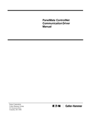 Cutler-Hammer EATON PanelMate ControlNet Manual