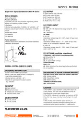 M-System M2PRU Quick Start Manual