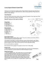 Croydex LUXURY SQUARE ROD AD116441 Manual