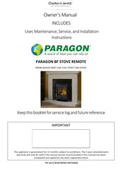 Charlton & Jenrick Paragon Core BF Remote Control Owner's Manual