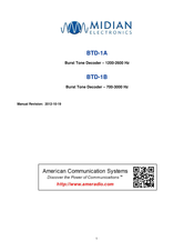 Midian Electronics BTD-1A Manual