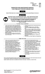 Ingersoll-Rand PowerForce PF900 Operation And Maintenance Manual