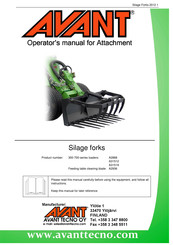AVANT A2868 Operator's Manual For Attachment