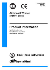 Ingersoll-Rand 232TGTi-2 Product Information