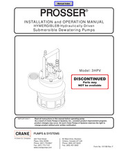 Crane Prosser Hymergible 3HPV Installation And Operation Manual