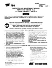 Ingersoll-Rand Aro WG047B-D1 Operation And Maintenance Manual