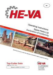 HE-VA Top-Cutter Solo Operating Instructions Manual