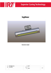 IRT SingleHeater SH 524 Series Instruction Manual