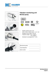 Hauber HE103 Series Instruction Manual