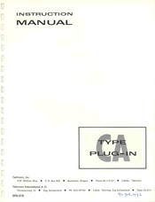 Tektronix CA PLUG-IN Instruction Manual