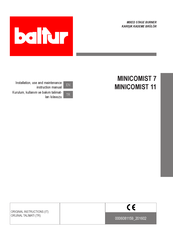baltur Minicomist 7 Installation, Use And Maintenance Instruction Manual