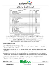 Playcore BigToys Junior Synchro Install Sheets