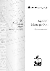 Immergas System Manager Kit Instructions And Warnings