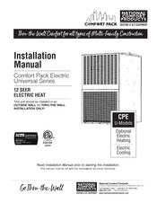 National Comfort Products CPE41107-U Installation Manual