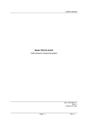 Tritech TES-PU20V User Manual