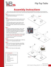 Wb Mfg Flip Top Assembly Instructions