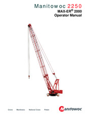 Manitowoc 2250 MAX-ER 2000 Operator's Manual