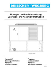 DRIESCHER-WEGBERG KSP2132 Operation – And Assembly Instruction