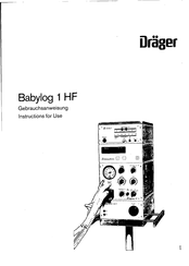 Dräger Babylog 1 HF Instructions For Use Manual