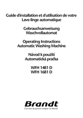 Brandt WFH 1481 D Operating Instructions Manual