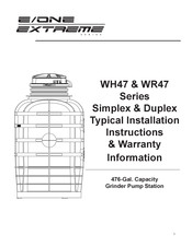 EONE Extreme WR47 Series Typical Installation Instructions & Warranty Information