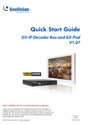 GeoVision GV-Pad Quick Start Manual