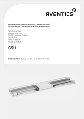 Aventics GSU16 Operating Instructions Manual