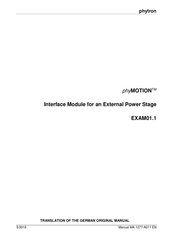 phytron phyMOTION EXAM01.1 Translation Of The German Original Manual