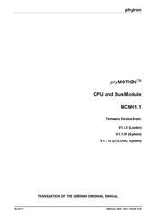 phytron phyMOTION MCM01.1 Translation Of The German Original Manual