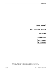 phytron phyMOTION PIDM01.1 Translation Of The Original German Manual