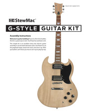 StewMac G-STYLE GUITAR KIT Assembly Instructions Manual