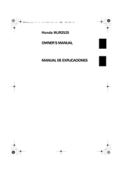 Honda WJR2525 Owner's Manual