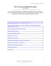 Usconverters UCBT232B Master Manual